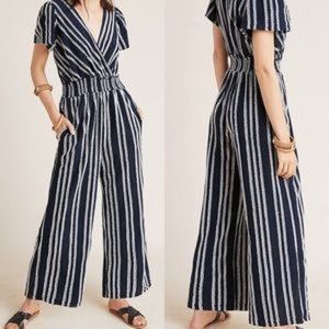 NWT Anthropologie Canovas Striped Jumpsuit